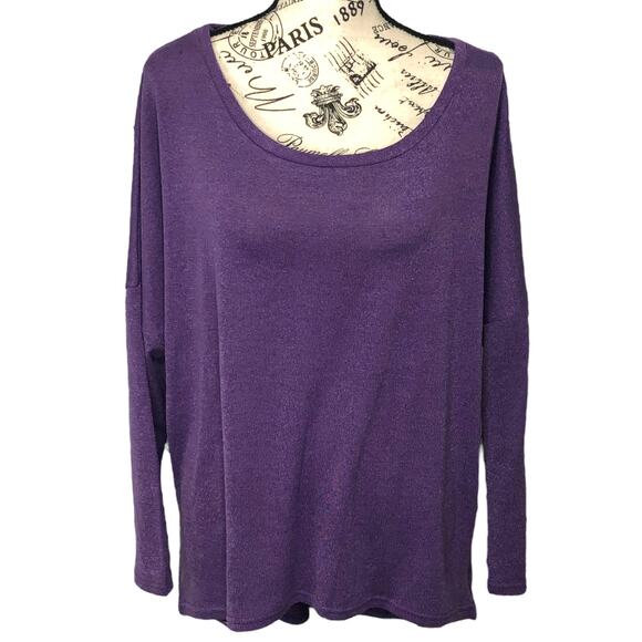 Uget MEDIUM Oversized Long Batwing Sleeve Pullover Round Neck Knit Top - Picture 1 of 11